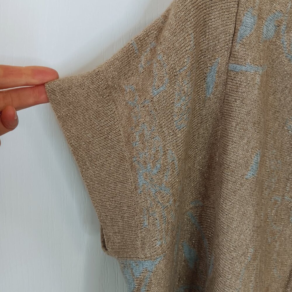 Anthropologie Women's Gold Angel Of The North Icebloom Cardigan Size M - Picture 4 of 14